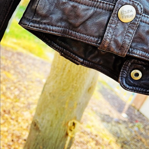 Ezra Fitch Leather Cafe Motorcycle Jacket Size M - Picture 6 of 7